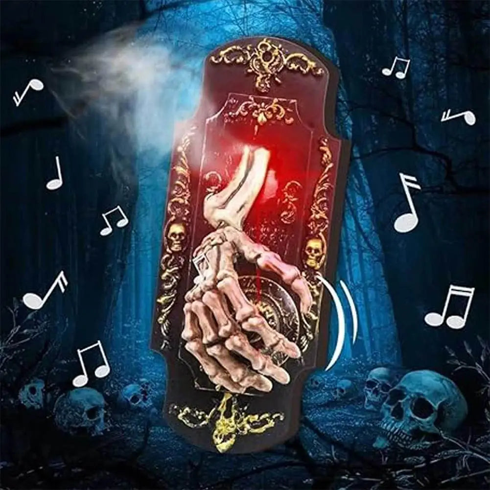 Interactieve Skelethand Deurversiering – Aanraak- en Bewegingssensor met Licht Geluid Halloween Decoratie | Sulvida