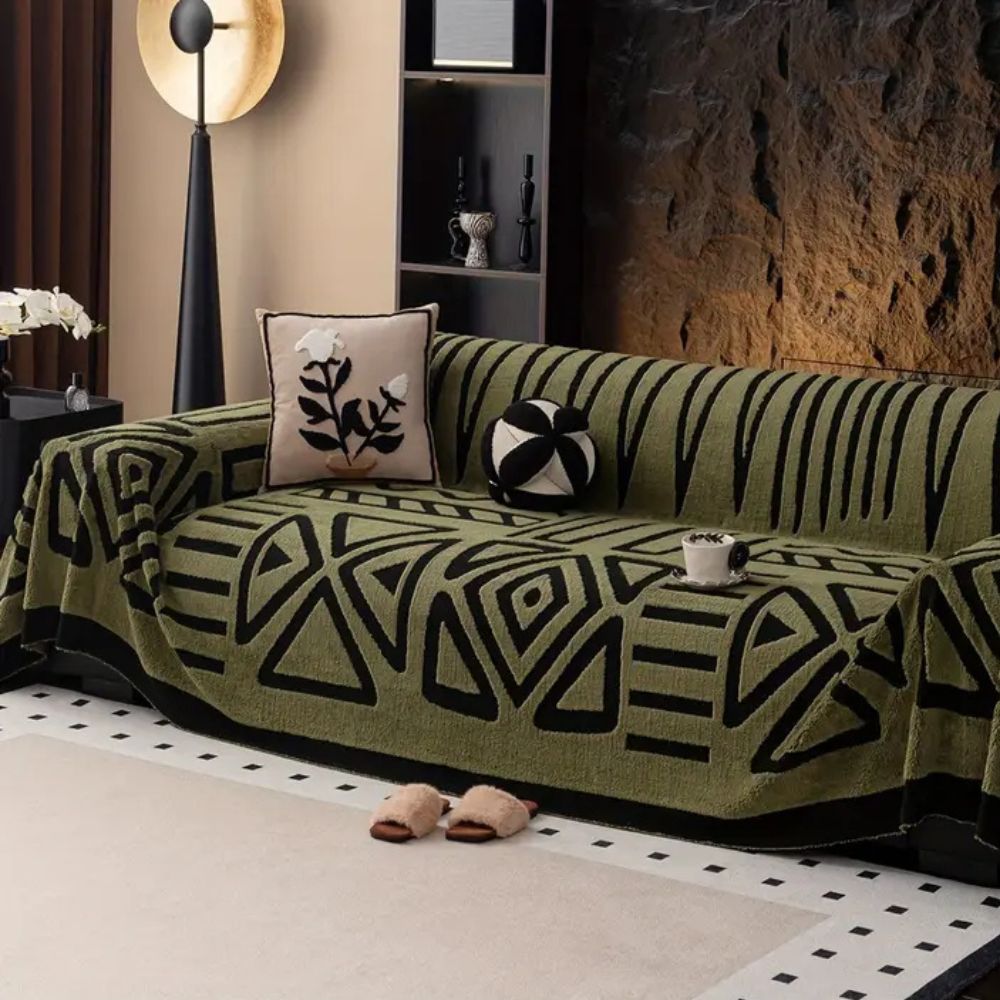 Bankhoes Jacquard Velours Microvezel Antislip Bescherming tegen Huisdieren Vlekken Stretch 180×130 tot 380 cm | Sulvida
