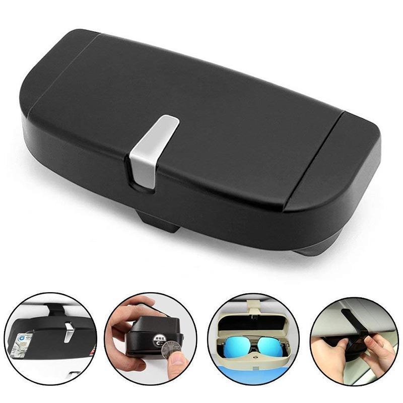 Zonnebrilhouder Auto Zonneklep Brillenkoker Opberger Magnetisch met Clips Universeel Organizer Accessoire | Sulvida
