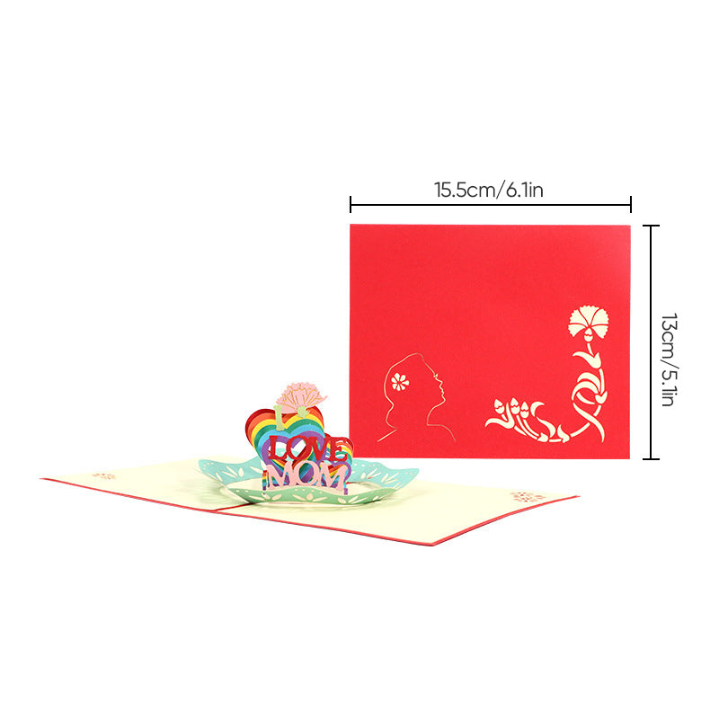 3D Pop-up Wenskaart met Bloemen voor Moederdag Verjaardag Jubileum Valentijn Liefde Felicitatie Cadeau | Sulvida