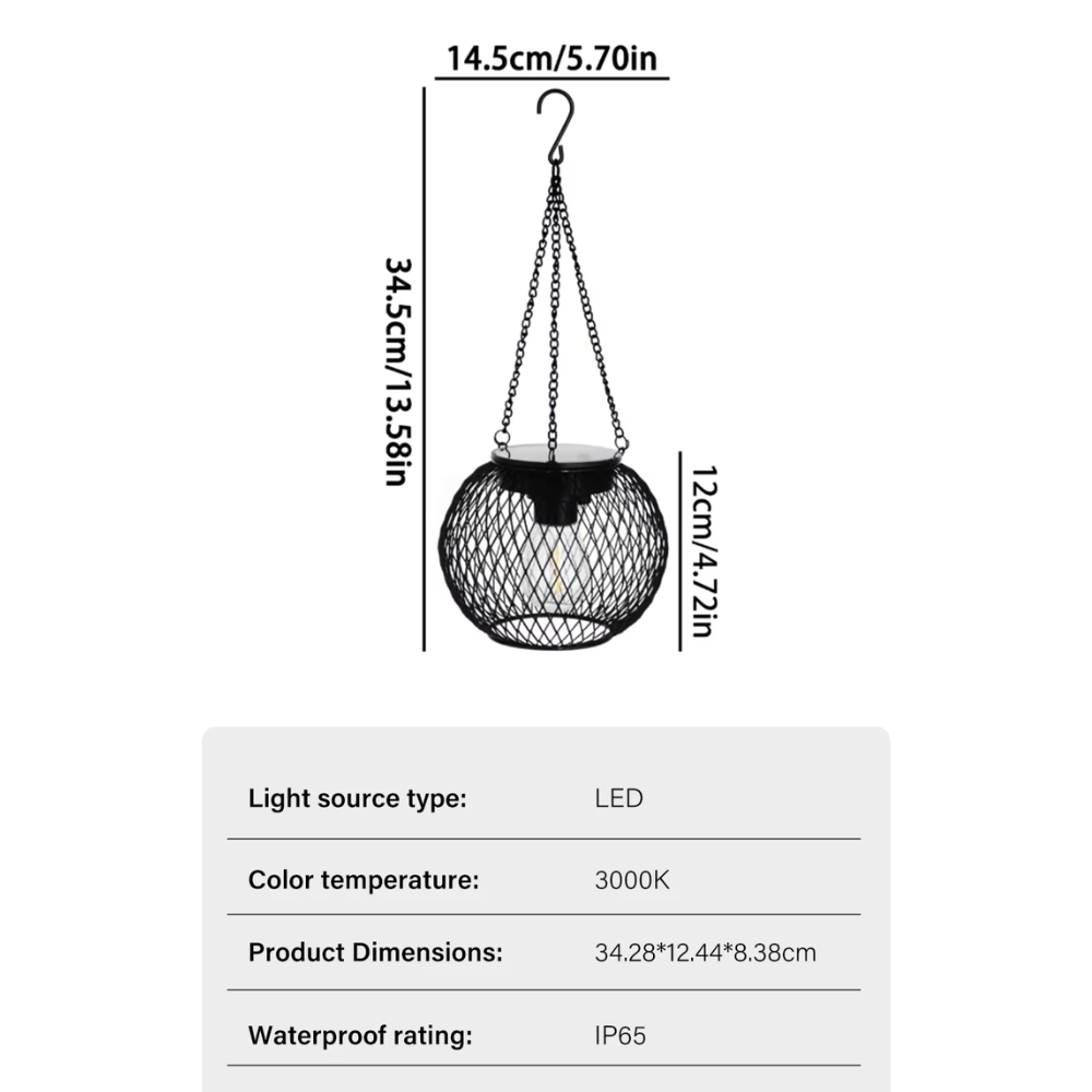 Decoratieve tuinlantaarn met zonne-energie en schemersensor voor sfeervolle terras en pad verlichting | Sulvida