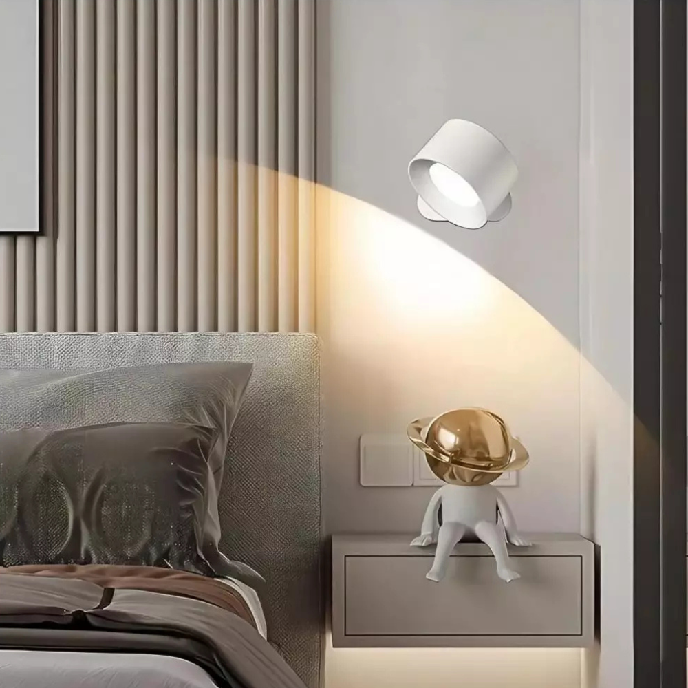 Draadloze LED Wandlamp Oplaadbaar met Afstandsbediening Magnetische Bevestiging Cilindrisch Design Sfeerlicht | Sulvida