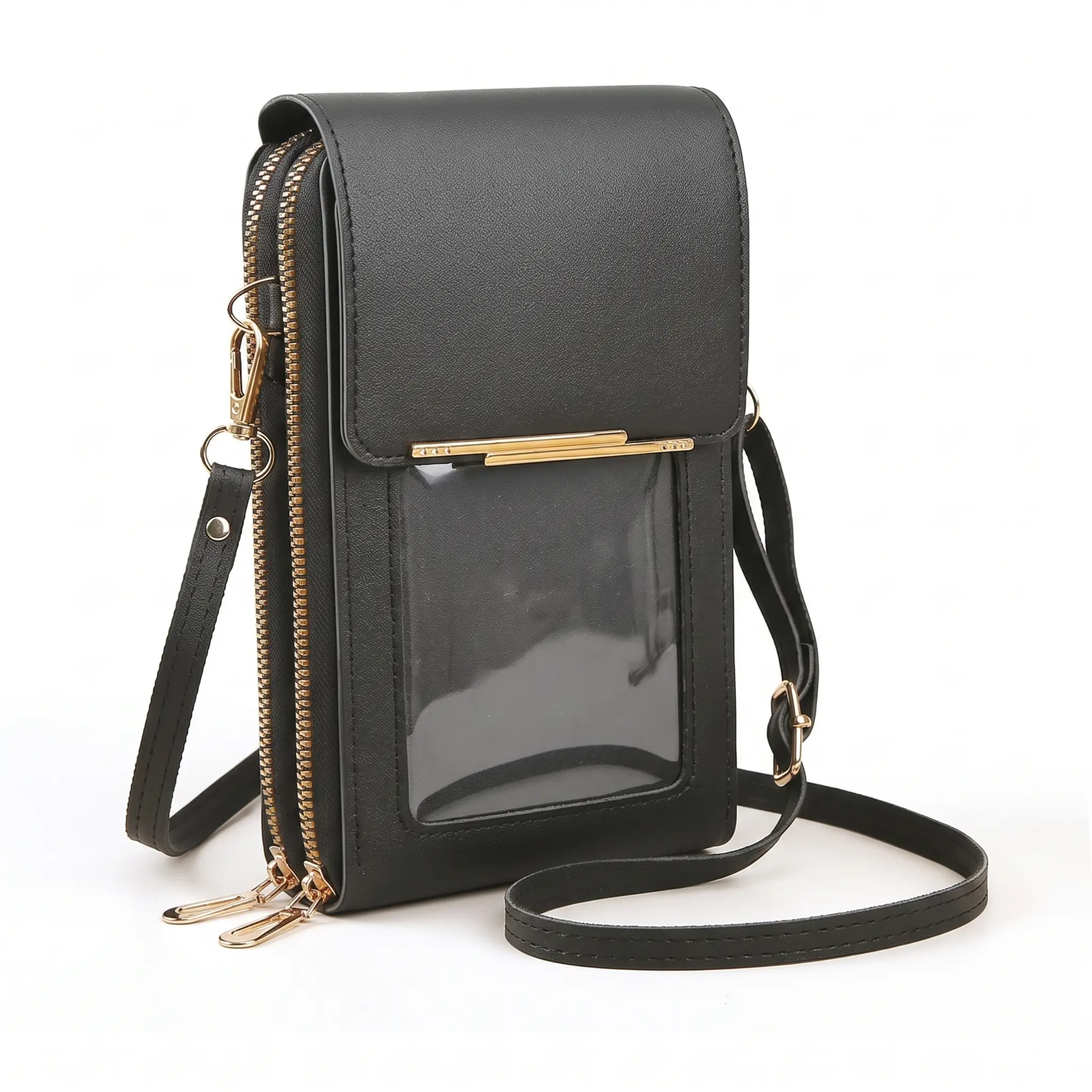 Crossbody Telefoontas met RFID-bescherming en Touchscreen Venster – Veilige Handsfree Portemonnee voor Smartphones tot 6,7 inch | Sulvida