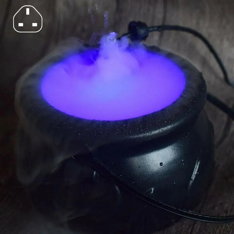 Heksenpot Nevelmachine met LED Verlichting Waterfontein Halloween Decoratie Feest Sfeerverlichting Mystiek | Sulvida