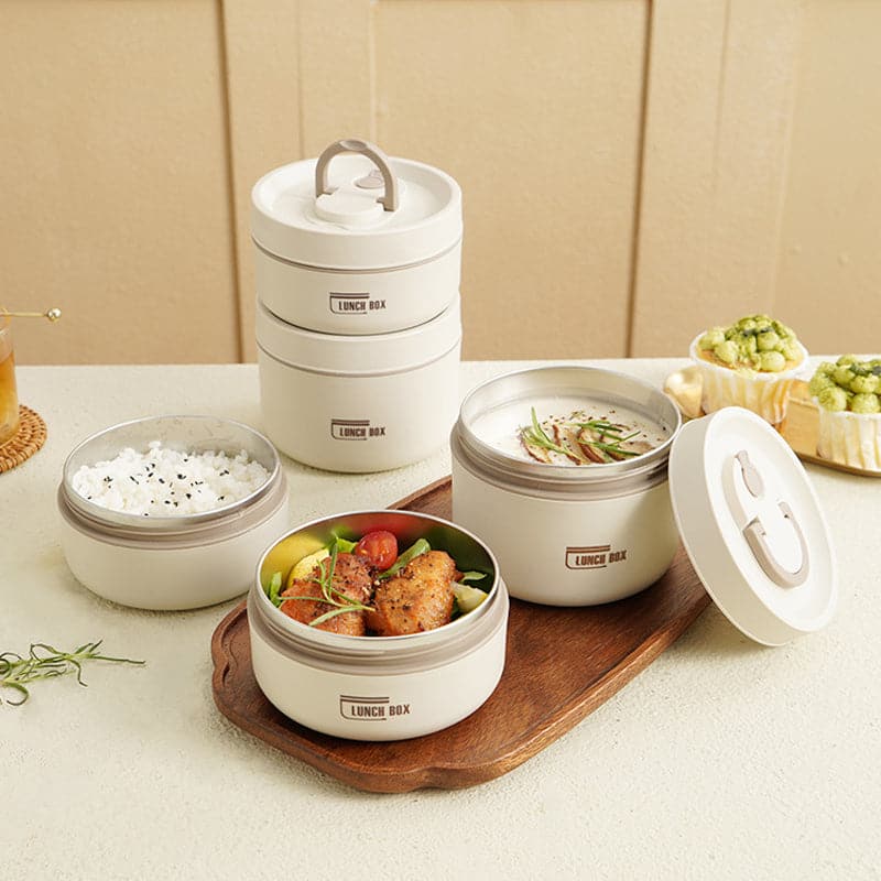 Thermos lunchbox RVS 420ml 620ml voor warme maaltijden onderweg geïsoleerd lekvrij lunchpot voedselcontainer | Sulvida