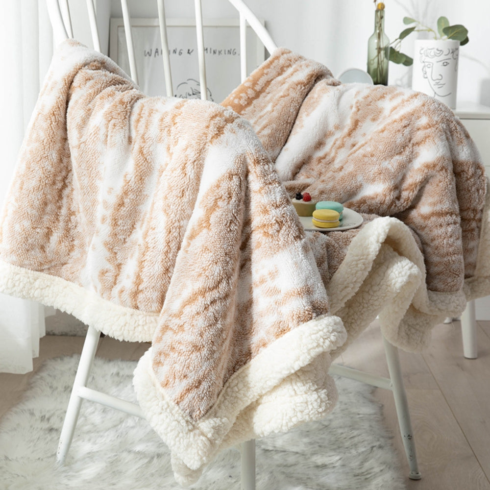 Dubbelzijdige Woonplaid Fluweel en Sherpa - Zacht & Warm Dekkleed - Decoratief Textiel voor Bed en Bank | Sulvida