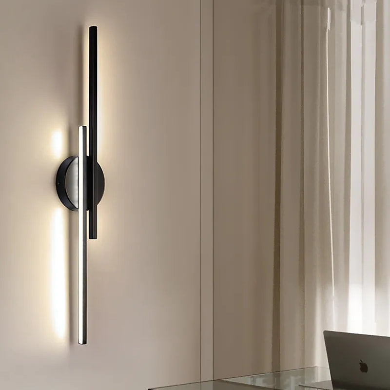 Scandinavische LED Wandlamp Metaal Zwart Wit Woonkamer Slaapkamer Verlichting Modern Interieur Design | Sulvida