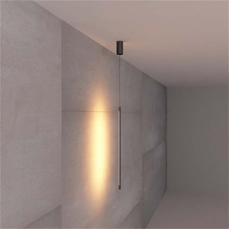 Moderne Hanglamp Zwart Metaal Acryl LED-Strip Slaapkamer Eetkamer Woonkamer Lineair Design Stijlvolle Verlichting | Sulvida