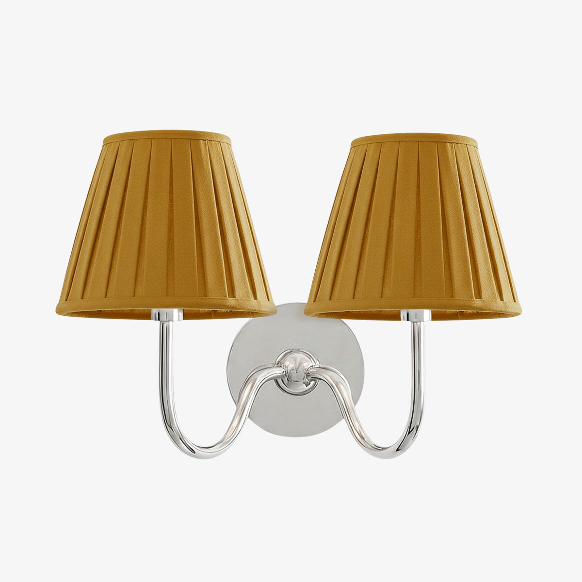 Wandlamp Linnen Kap Messing Armatuur Plissé of Glad Stof E12 Fitting Hardwired Decoratieve Verlichting | Sulvida