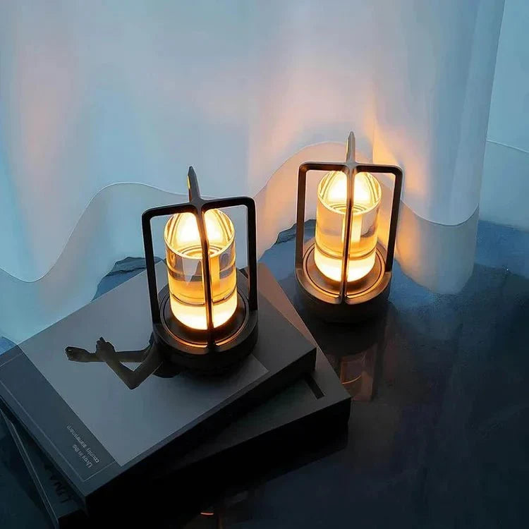 Kristallen Tafellamp Oplaadbaar USB Dimbaar Draadloos Gouden Zilveren Zwarte Lantaarn LED Sfeerverlichting | Sulvida