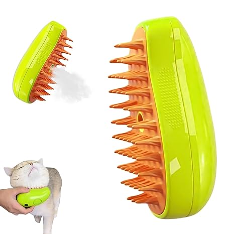 3-in-1 Stoomkattenborstel voor Huisdieren Siliconen Verzorgingsborstel Honden Katten Massage Borstel | Sulvida