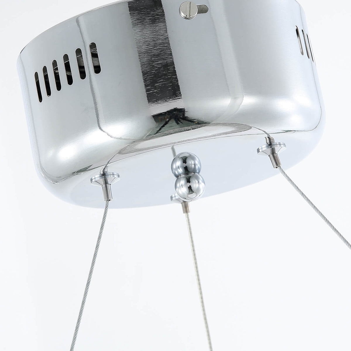 Ronde hanglamp aluminium LED zilver modern design woonkamer eetkamer slaapkamer keuken instelbare lichtkleur | Sulvida