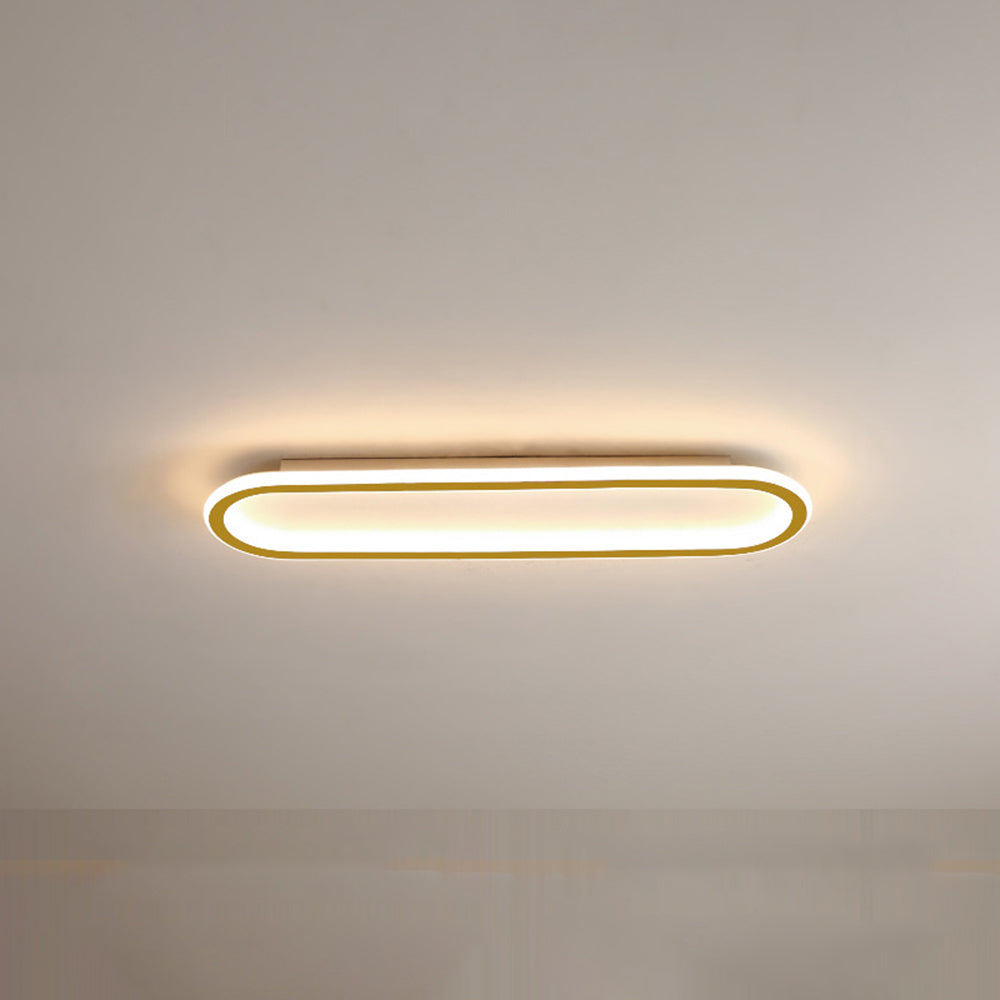 Rechthoekige LED Plafondlamp Inbouw Metaal Acryl Zwart Goud Roségoud Modern Design Woonkamer Slaapkamer | Sulvida