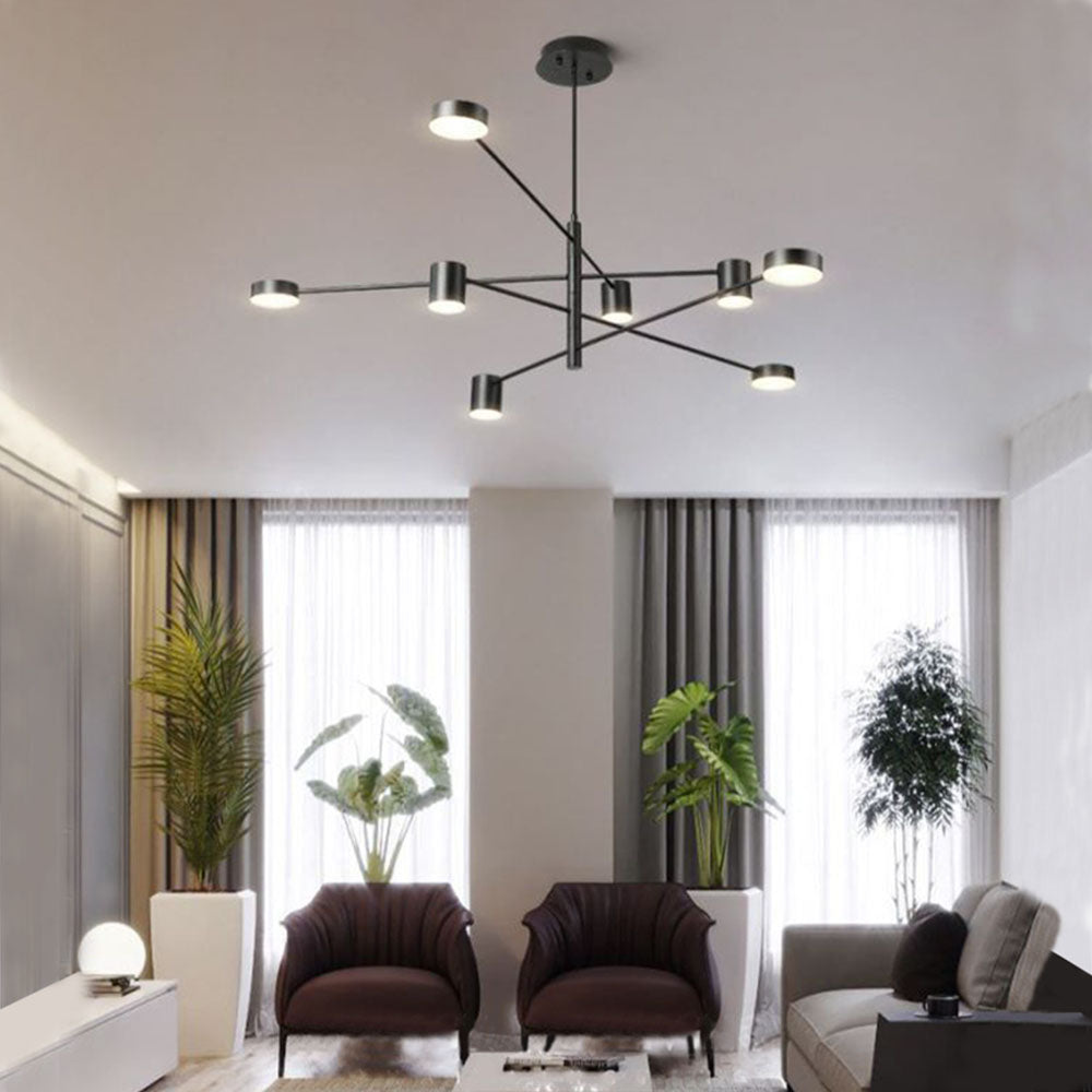 Industriële Hanglamp Metaal Zwart Goud LED Takstructuur Woonkamer Slaapkamer Modern Design Plafondlamp | Sulvida