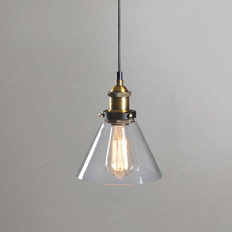 Industriële Glazen Hanglamp Metaal E27 Fitting Clear Amber Smoke Grey Verstelbaar Snoer Eetkamer Woonkamer | Sulvida