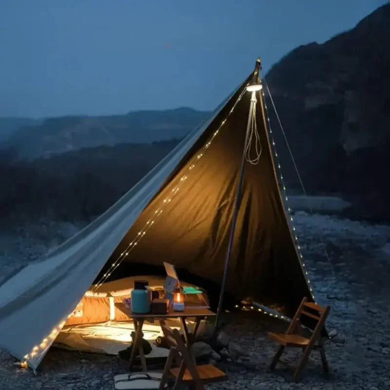 Inklapbare Campinglamp met Lichtsnoer Magnetisch Outdoor Buiten LED Lamp Verstelbaar Tuin Camping Hangend | Sulvida