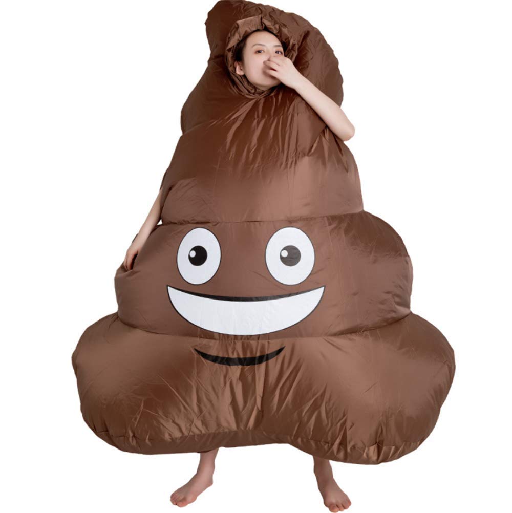 Opblaasbaar Emoji Kostuum – Humoristische Verkleedoutfit voor Feestjes, Halloween, Carnaval en Themafeesten | Sulvida