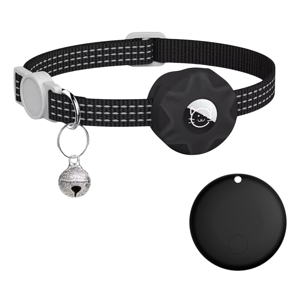 GPS-tracker voor huisdieren met reflecterende halsband voor katten en honden locatiebepaling veiligheid | Sulvida