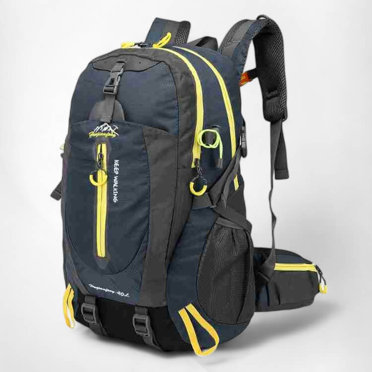 Waterdichte wandelrugzak 40 liter zwart blauw grijs outdoor trekking backpack reis rugtas voor hiking | Sulvida