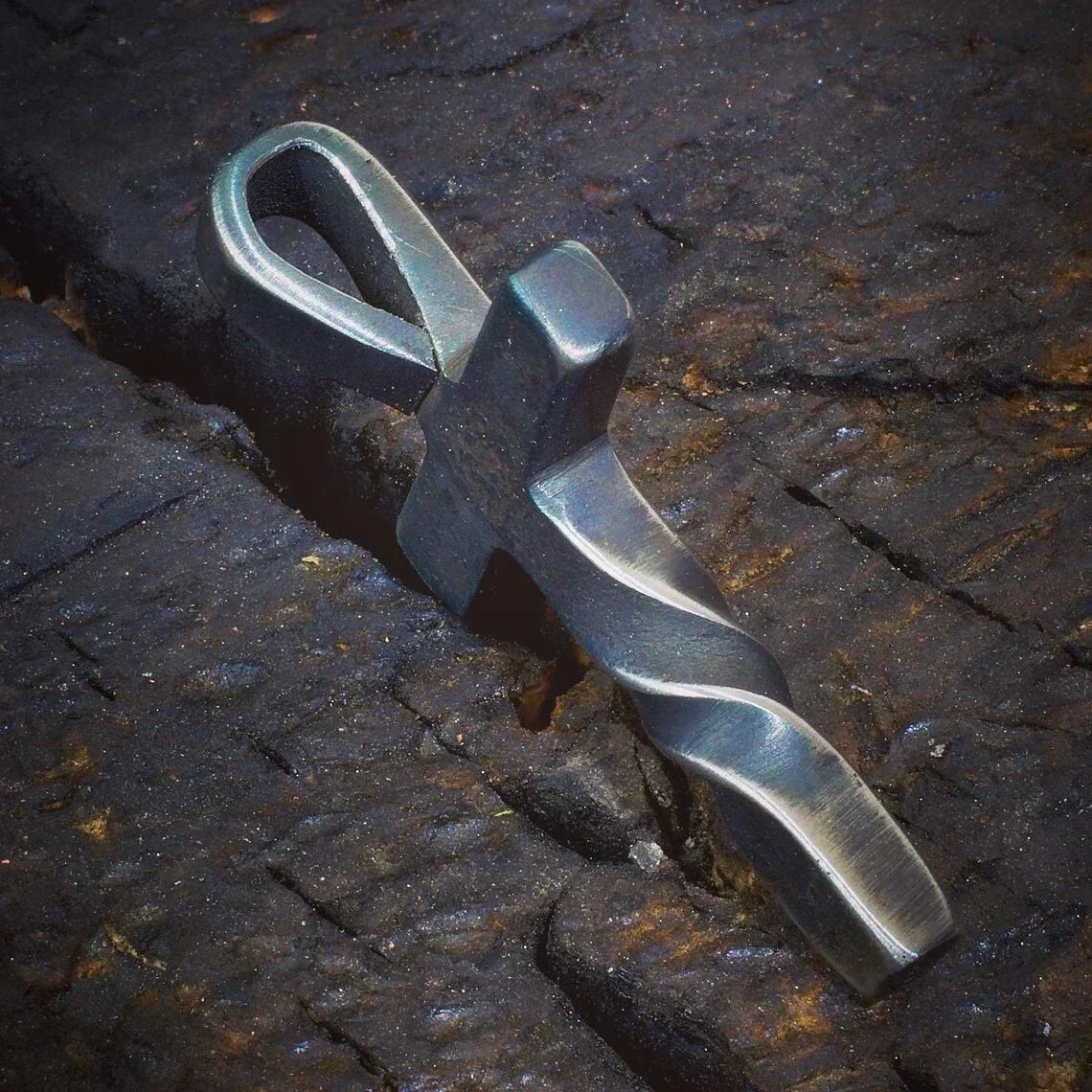 Handgemaakt kruis aan verstelbare leren ketting unisex hanger sieraad religieuze symboliek cadeau ketting | Sulvida