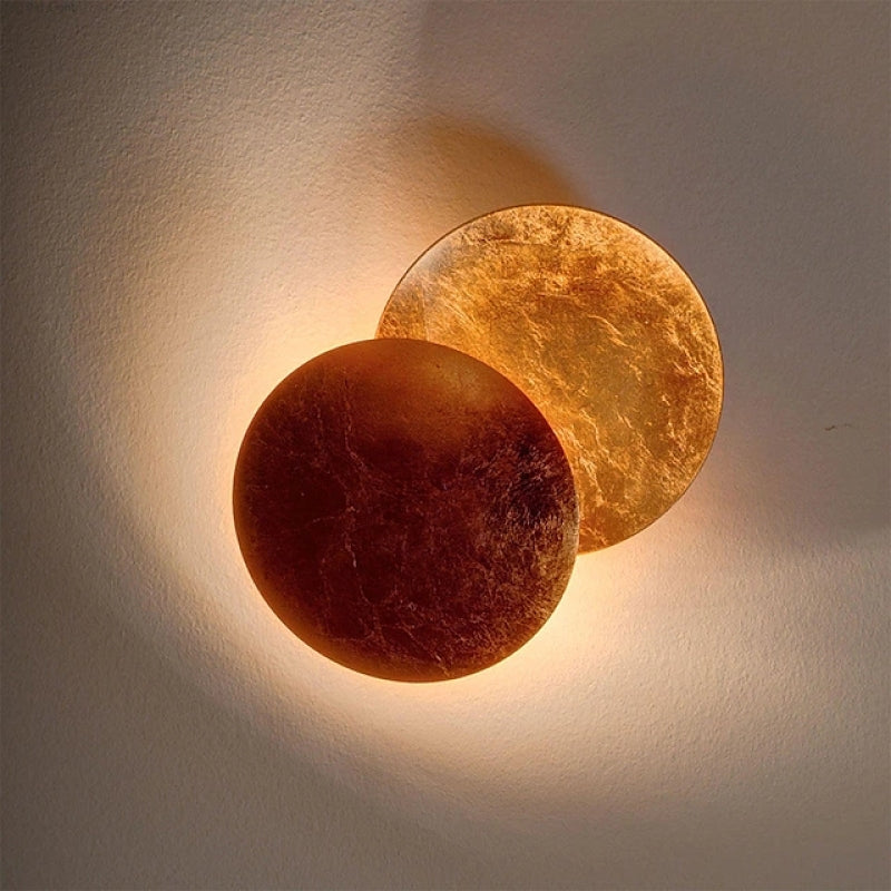 LED Wandlamp Metaal Rond Maandesign Warm Wit Licht Woonkamer Slaapkamer Modern Interieur Verlichting | Sulvida