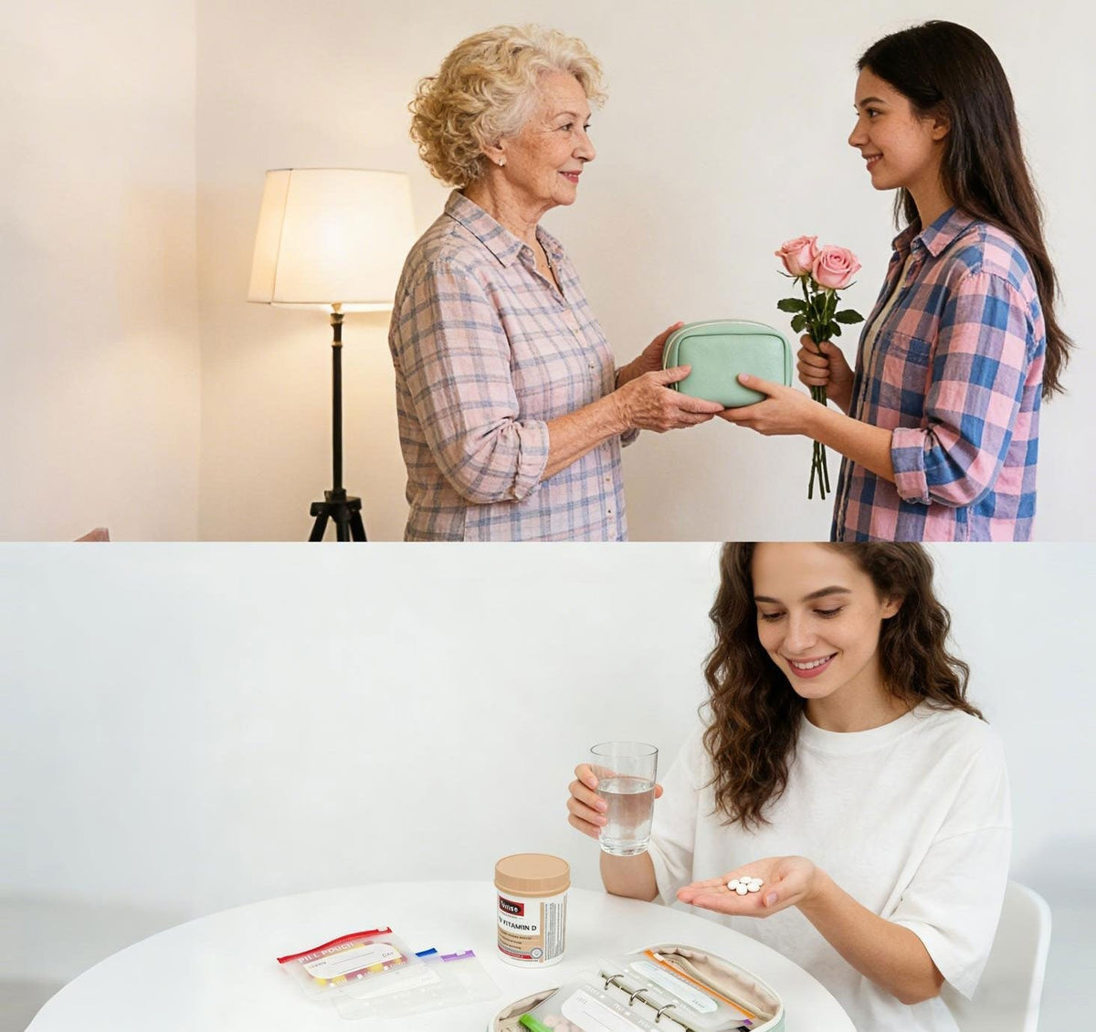 Organisateur de comprimés avec 14 compartiments et fermeture éclair | boîte de rangement pour médicaments et compléments alimentaires | pilulier de voyage | Sulvida