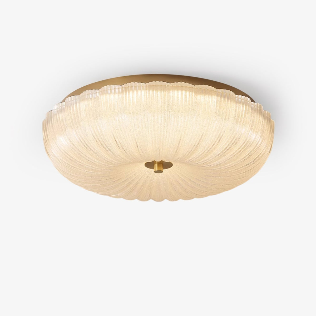 Plafondlamp geribbeld glas met halo-effect moderne sfeerverlichting design voor eetkamer woonkamer hal slaapkamer | Sulvida