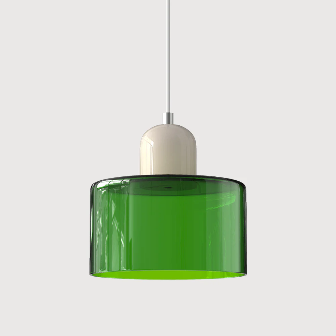 Glazen Hanglamp Tweekleurig Design Pendant Lamp voor Eetkamer Leeshoek Verstelbaar Stijlvol Lichtarmatuur | Sulvida