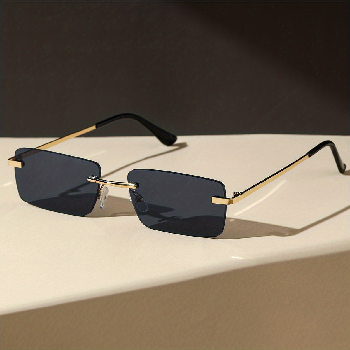 Randloze Zonnebril met Brede Glazen voor Heren – Lichtgewicht Metalen Frame UV-Bescherming Everyday Stijl | Sulvida