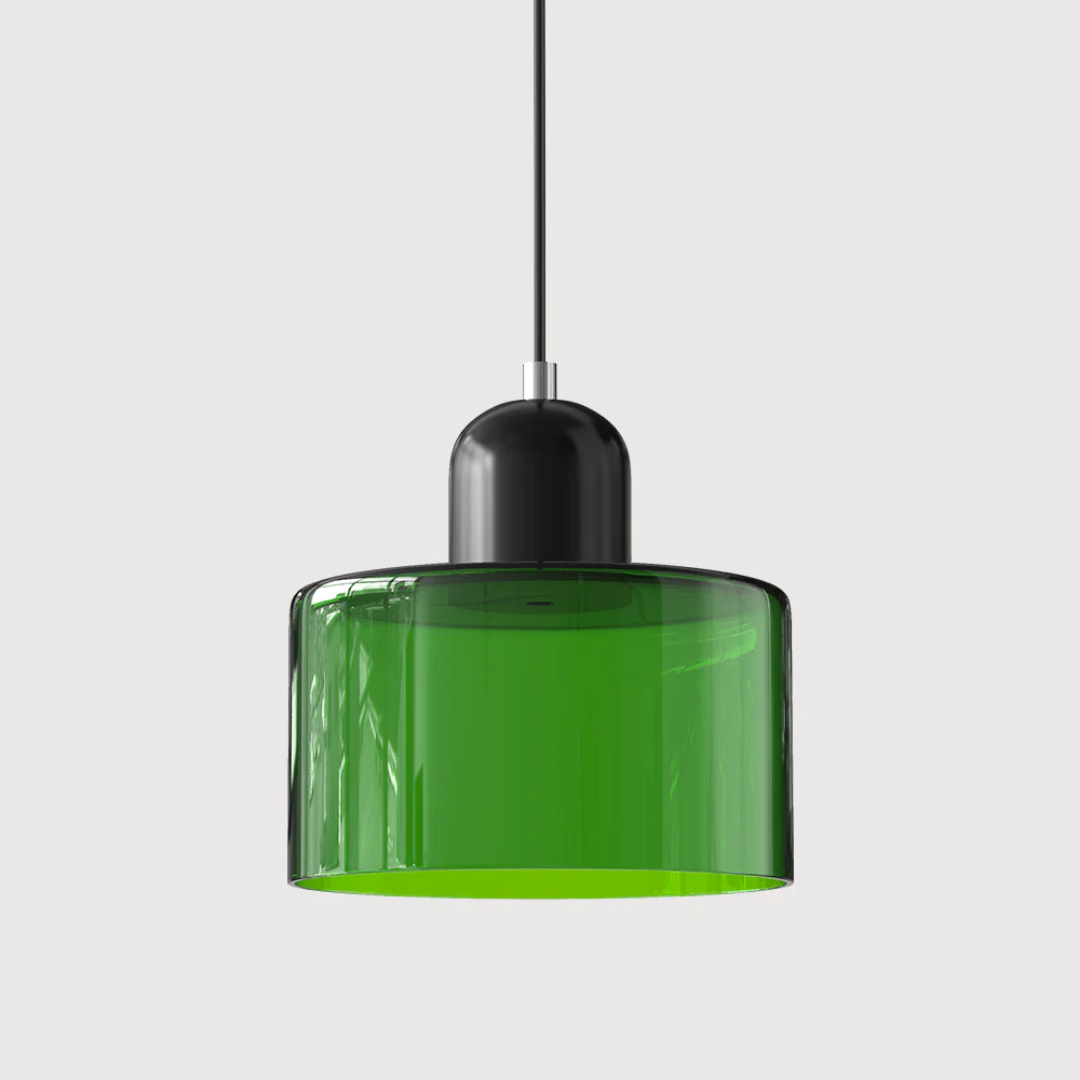 Glazen Hanglamp Tweekleurig Design Pendant Lamp voor Eetkamer Leeshoek Verstelbaar Stijlvol Lichtarmatuur | Sulvida
