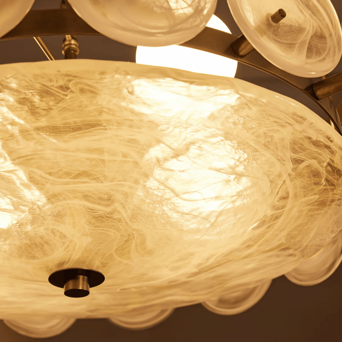 Glazen Schijvenlamp Ring Goud 60cm 80cm 100cm Hanglamp Warm Wit Licht Modern Design Kroonluchter Woonkamer | Sulvida