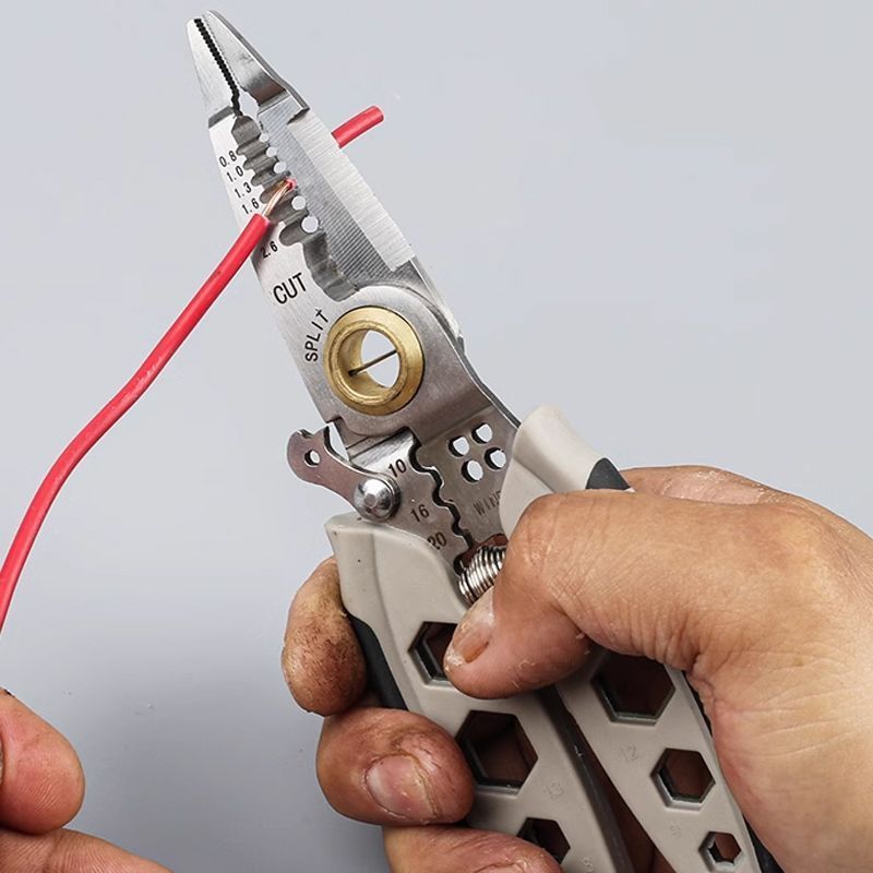 Multifunctioneel Draadgereedschap voor Striptang en Knipper — Professionele Draadstriptang met Snij- en Krimptang voor Elektrische Projecten, DIY Bekabeling en Huisreparaties | Sulvida