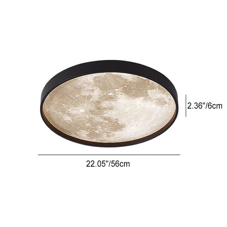 Ronde plafondlamp met LED ijzer acryl dimbaar zwart wit voor woonkamer slaapkamer moderne interieurverlichting | Sulvida
