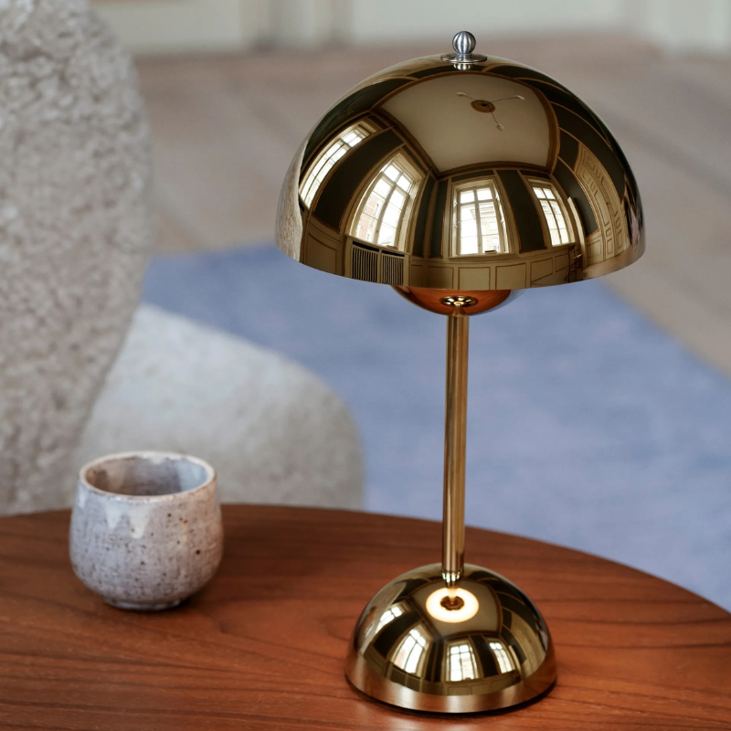 Metalen tafellamp met dimfunctie retro bloemvorm 30 cm decoratief sfeerlicht woonkamer slaapkamer nachtkastje | Sulvida