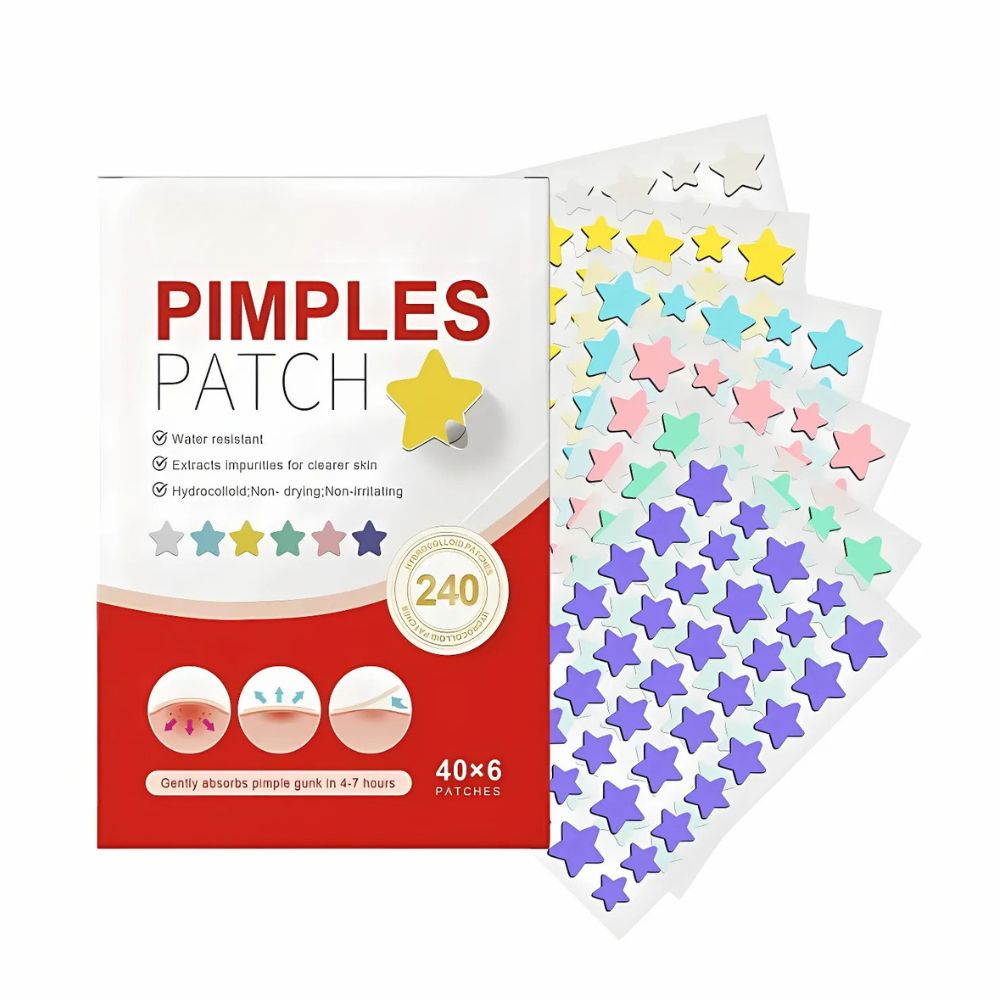 Puistjespleister hartjes en sterretjes design 240 stuks hydrocolloid acnebehandeling gezichtsverzorging | Sulvida