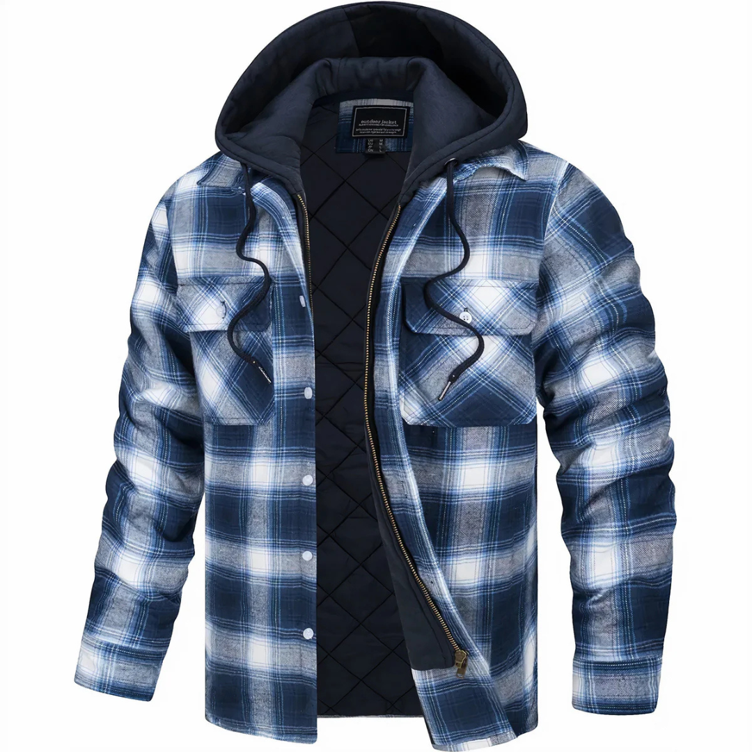 Gewatteerd Houtakkershemd met Afneembare Capuchon Ruitpatroon Warme Outdoor Jas voor Heren en Dames Winter | Sulvida