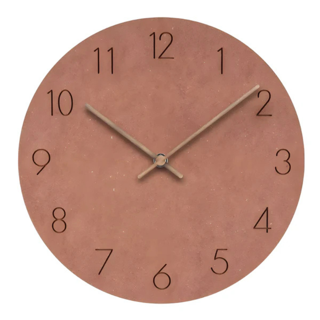 Houten wandklok met stille uurwerk Ø29cm scandinavisch design woonkamer slaapkamer kantoor wand decoratie | Sulvida