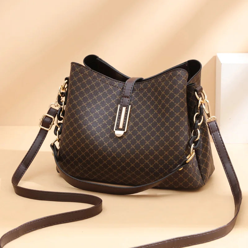 Schoudertas Dames Vintage Designstijl PU-Leer Beige Koffie Zwart Bruin Dagelijks Gebruik Mode Handtas | Sulvida
