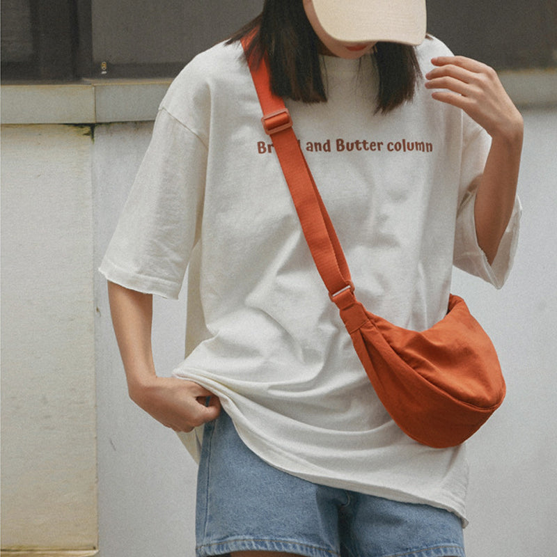 Halvemaanvormige Schoudertas Kunstleer Chic Design Dames Handtas Elegante Everyday Bag Vintage Stijl Mode | Sulvida