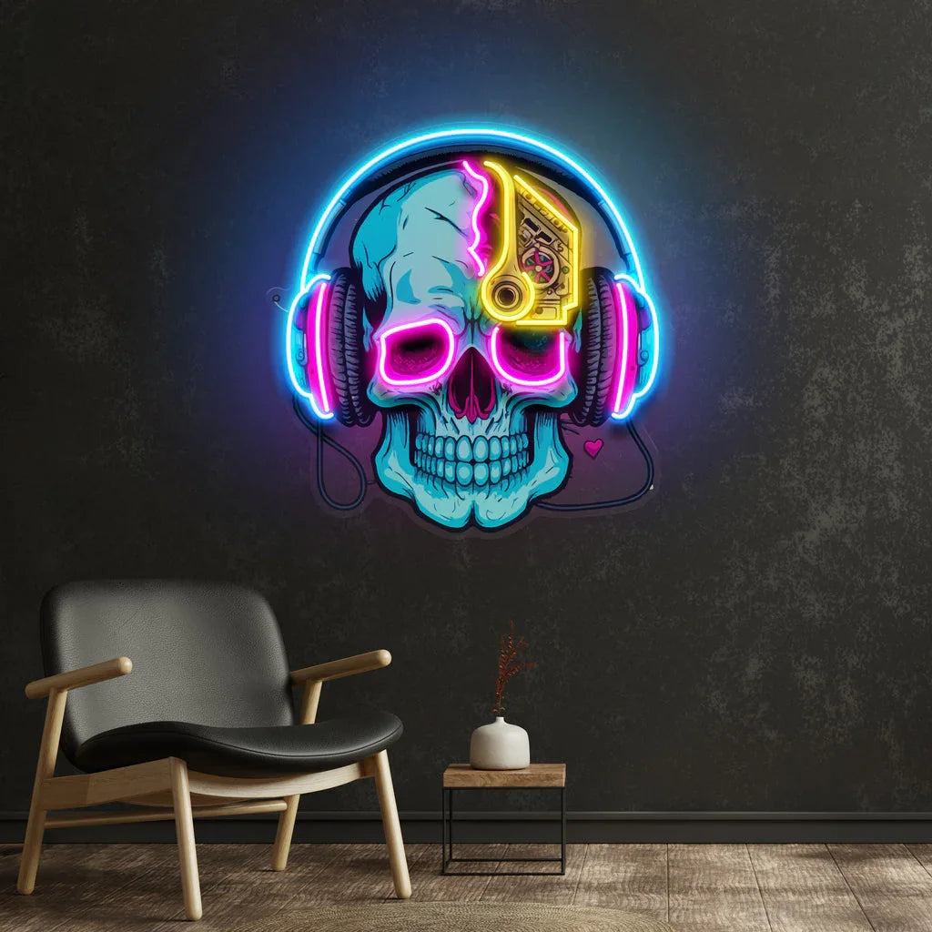 Schedel Neonverlichting LED Wandlamp Acryl Sfeerlicht Decoratie voor Slaapkamer Bar Gaming Kamer Interieur | Sulvida