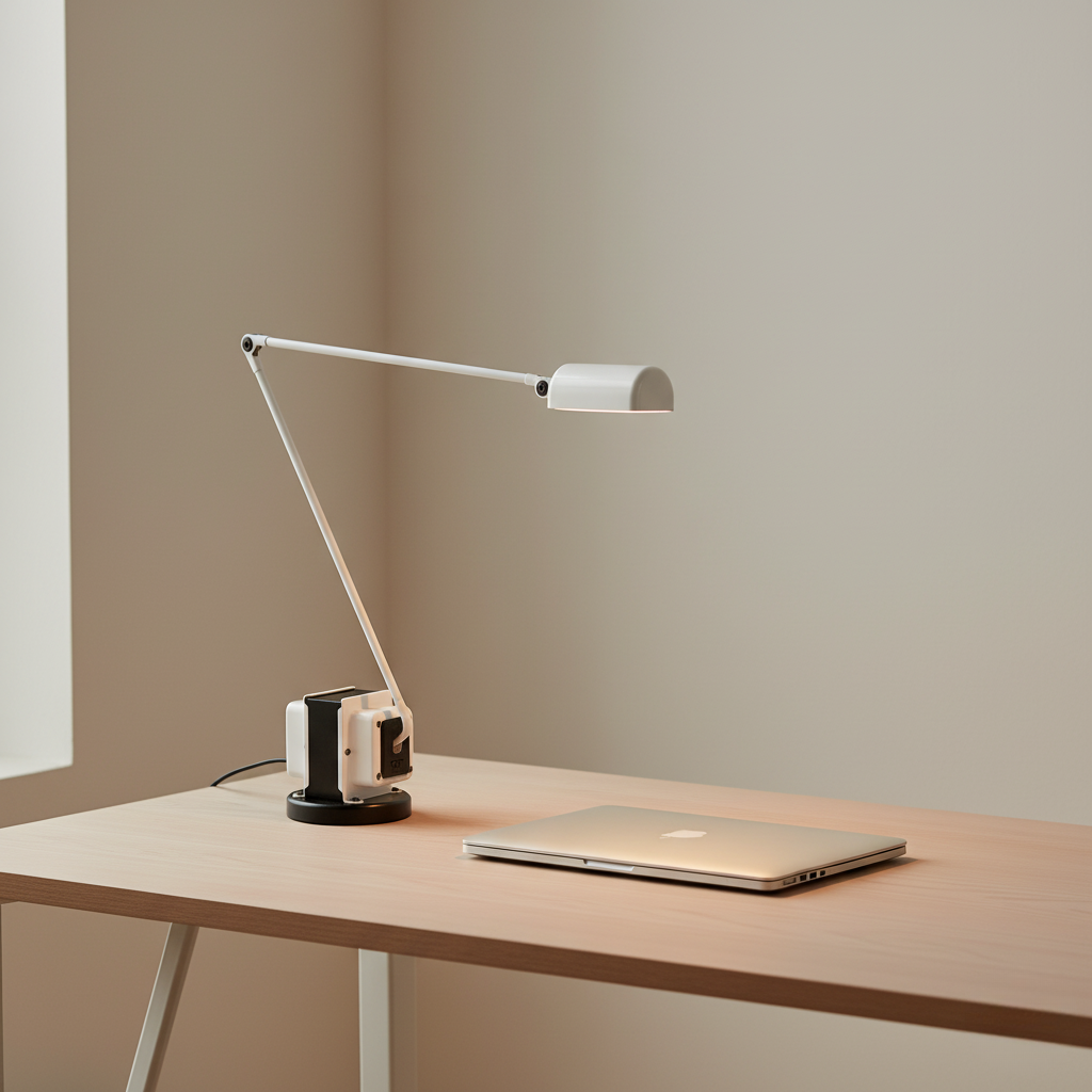 Verstelbare Bureaulamp Metaal met Geledarm Dimbaar LED Licht Zwart Wit Rood Werkverlichting Studeerkamer | Sulvida