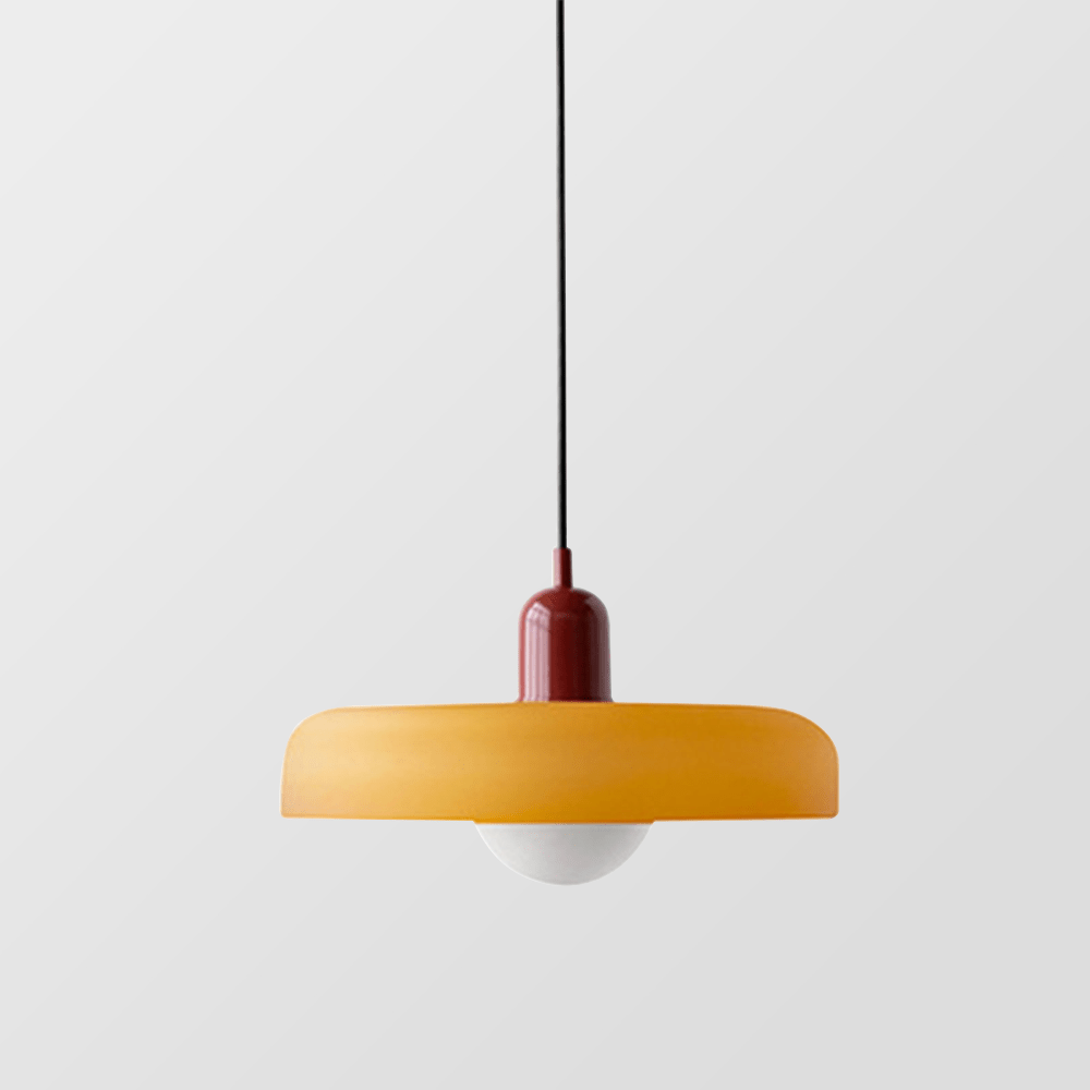Glazen Hanglamp Rond Design Gekleurd Glas Ø25-35cm Groen Geel Wit Eettafel Woonkamer Eetkamer Decoratief | Sulvida