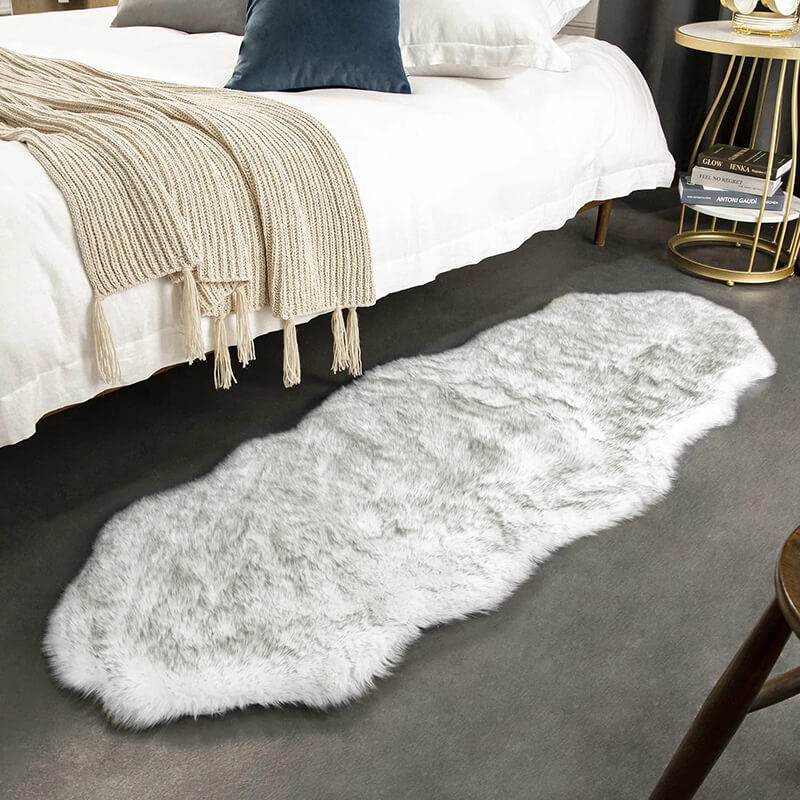 Imitatiebont Vloerkleed Zacht Antislip Langpolig Vacht Tapijt Woonkamer Slaapkamer Decoratief Pluche Accent | Sulvida