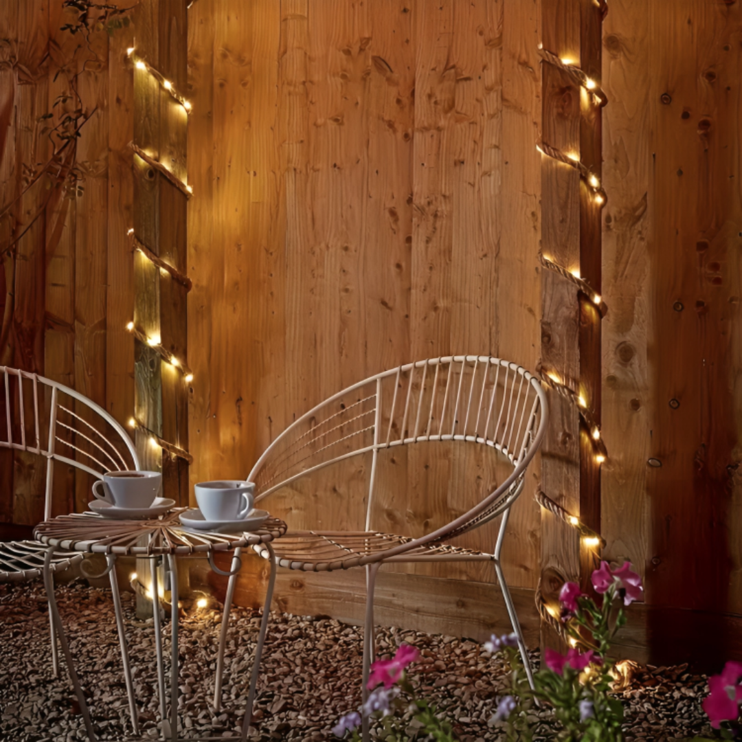 Guirlande lumineuse solaire LED sur corde pour jardin, éclairage d'ambiance extérieur, 5m 10m, blanc chaud, étanche, suspension décorative pour terrasse et jardin | Sulvida