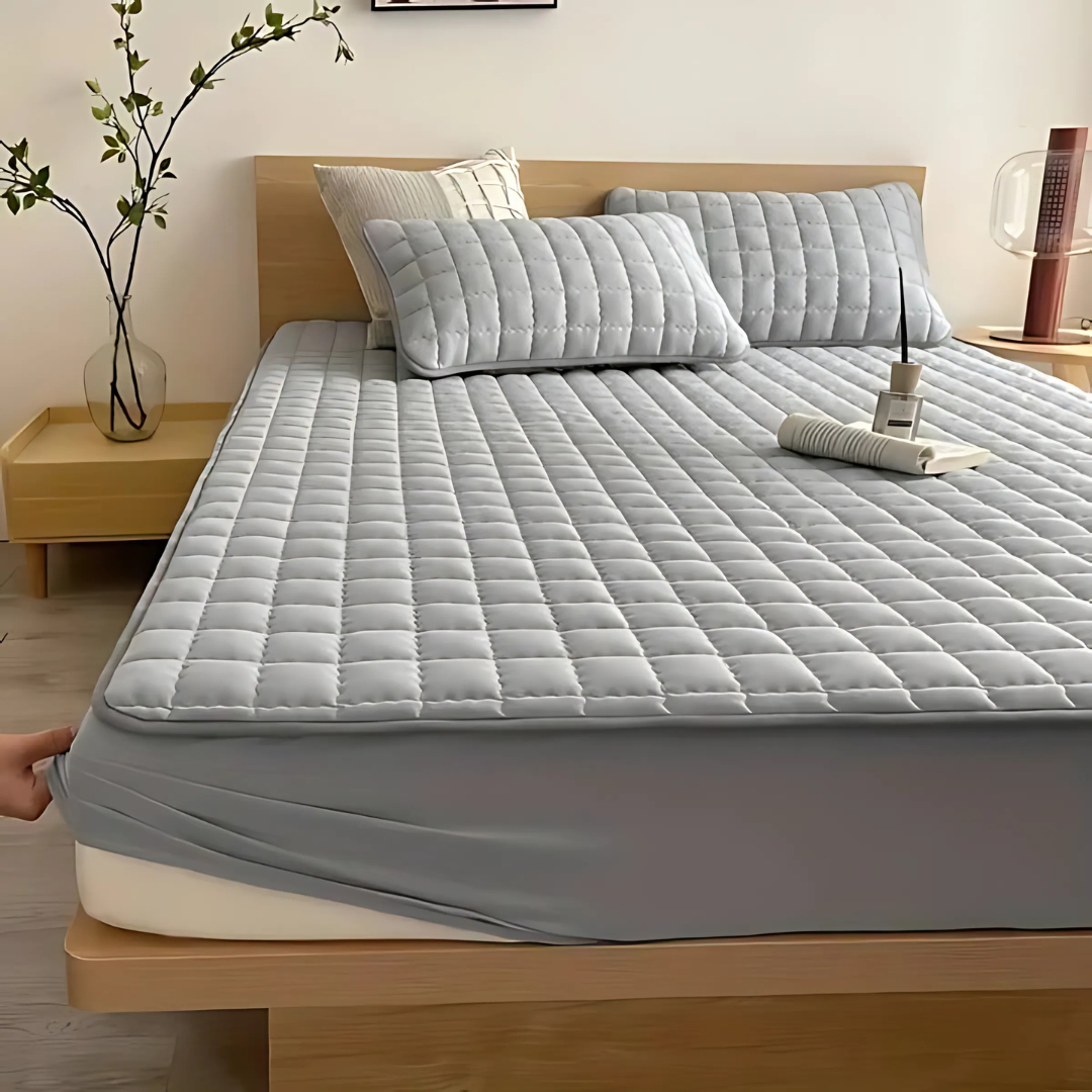 Waterdicht Matrasbeschermers Molton met Zachte Vulling 30 cm Hoog voor Eenpersoonsbed Tweepersoonsbed | Sulvida