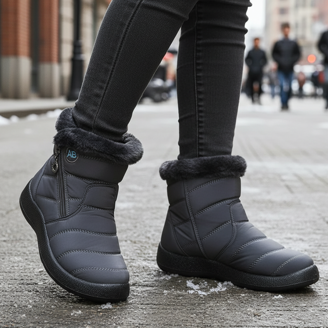 Waterdichte Dameslaarzen met Zachte Pluche Voering en Antislip Rubberzool Winterschoenen Dames Snowboots | Sulvida