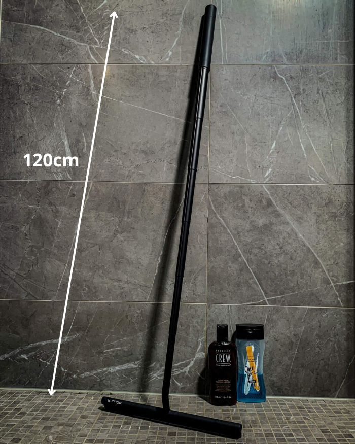 Uitschuifbare Raamwisser Douche 107 cm met Wandhouder Trekker voor Badkamer Vloer Glas Ramen Schoonmaak | Sulvida
