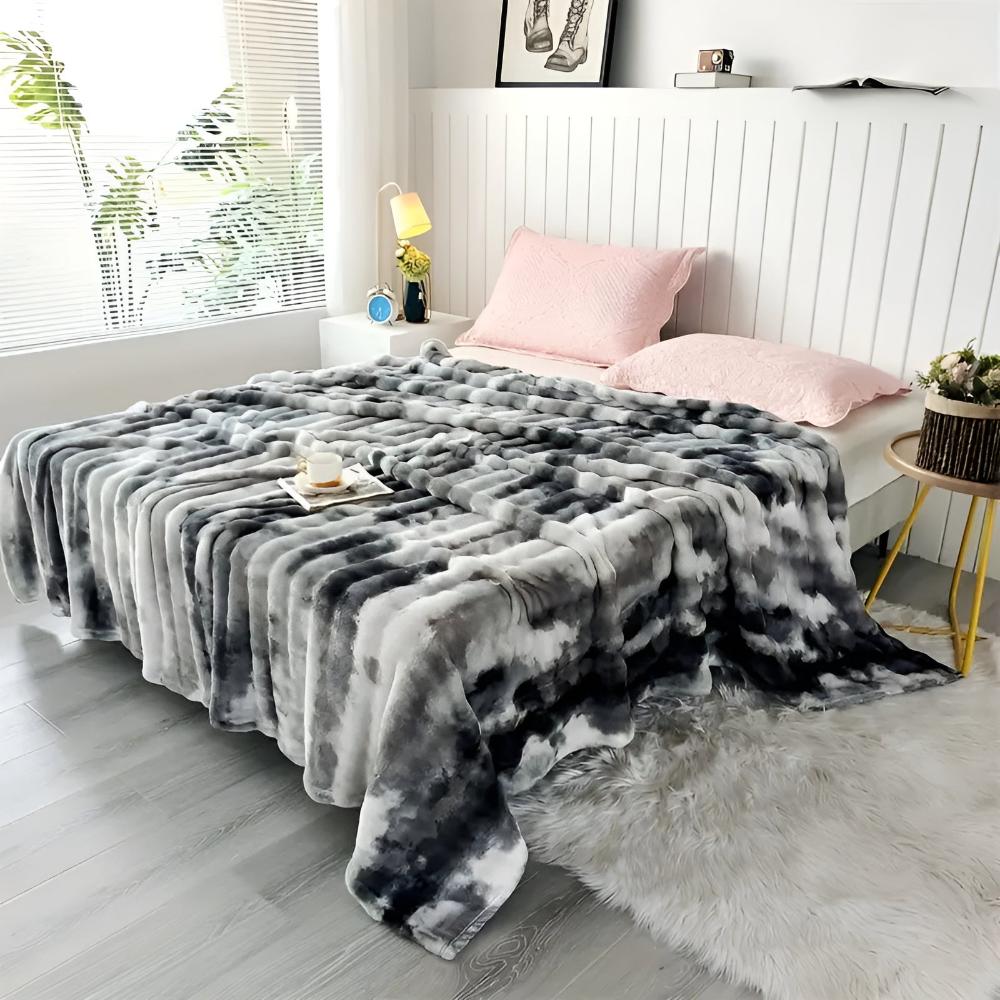 Tie-Dye Plaid Imitatiebont Zacht Golvend Patroon Woonkamer Slaapkamer Decoratief Warm Comfort 150-230cm | Sulvida