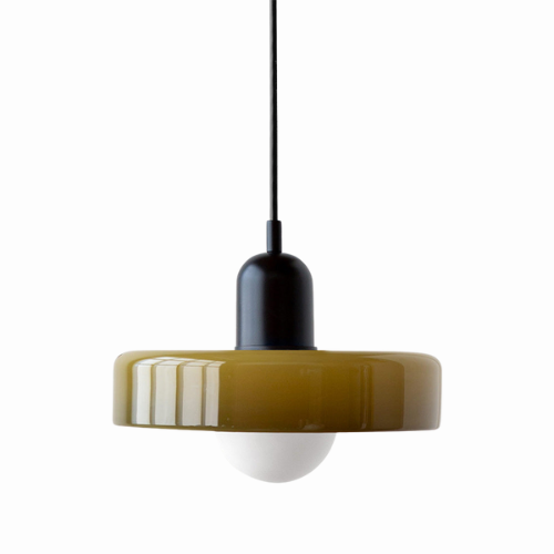 Glazen hanglamp verstelbare kabel ronde pendellamp eettafel woonkamer verlichting modern design sfeervolle ruimte | Sulvida