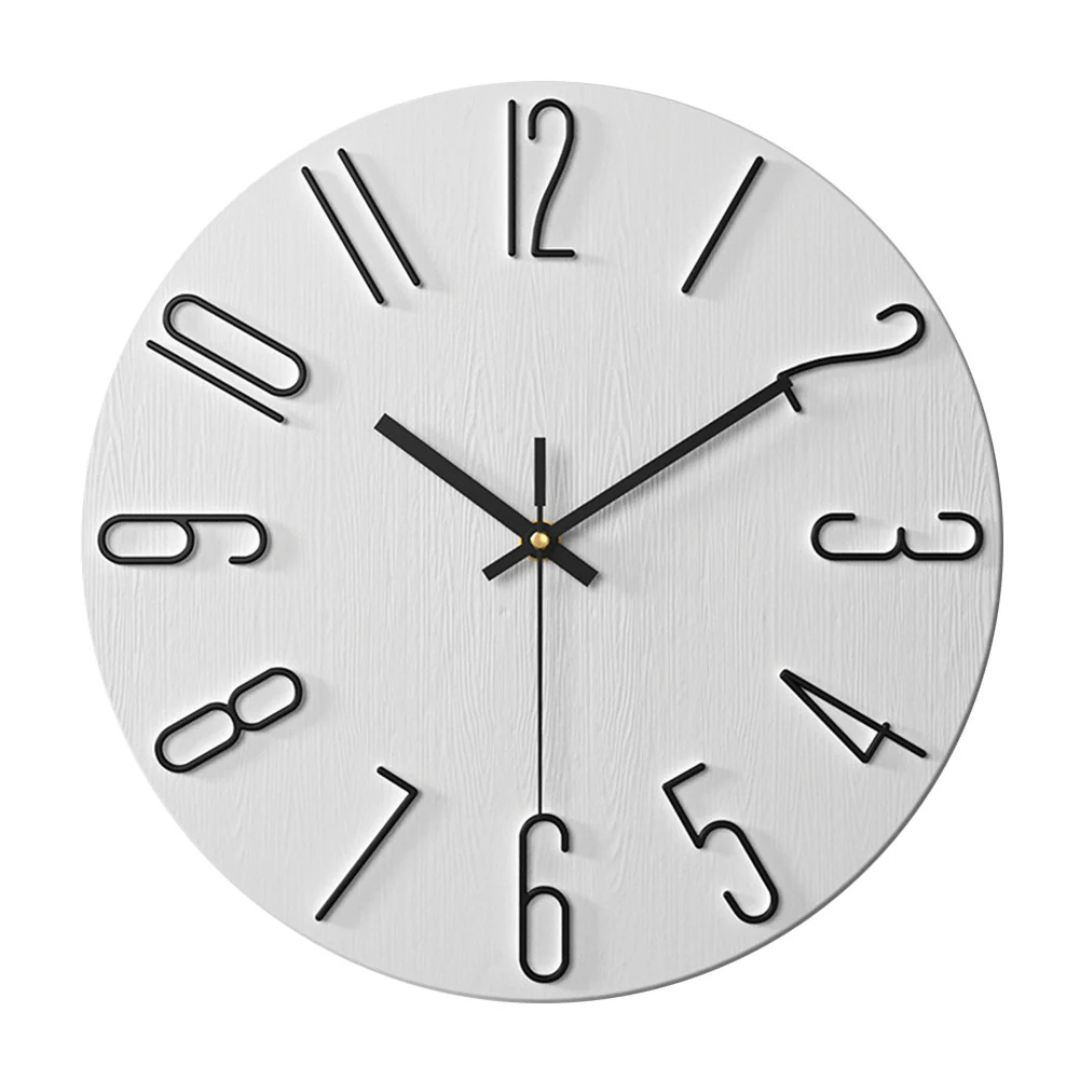 Wandklok Ronde Klok Moderne Stille Wandklok voor Woonkamer Kantoor Slaapkamer Keuken Decoratief Design | Sulvida
